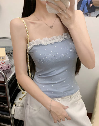 Mini White Dot Tube Top T004