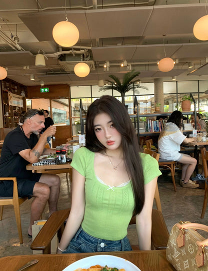 Mix Laces Knitted Top