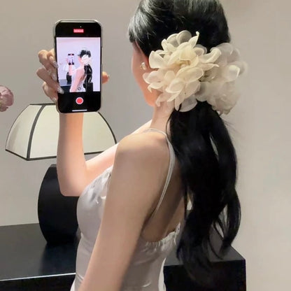 Summer Chiffon Floral Big Hair Clip