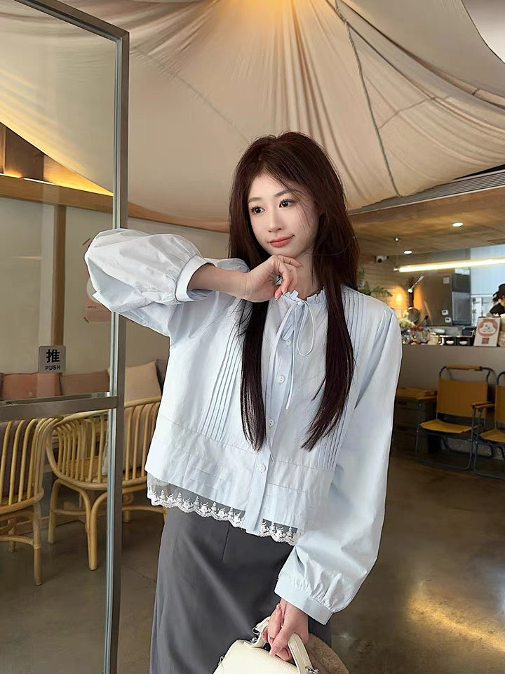 Dolly Blue Long Sleeve Top