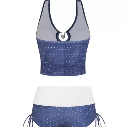 Blue Heart Navy Bikini BK45 Two Piece Set (S, M)