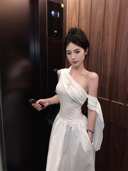 Off Side Shoulder Long Dress