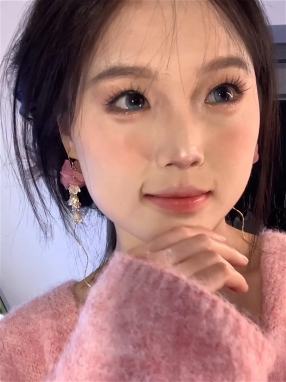 Flower Earring (Pink)