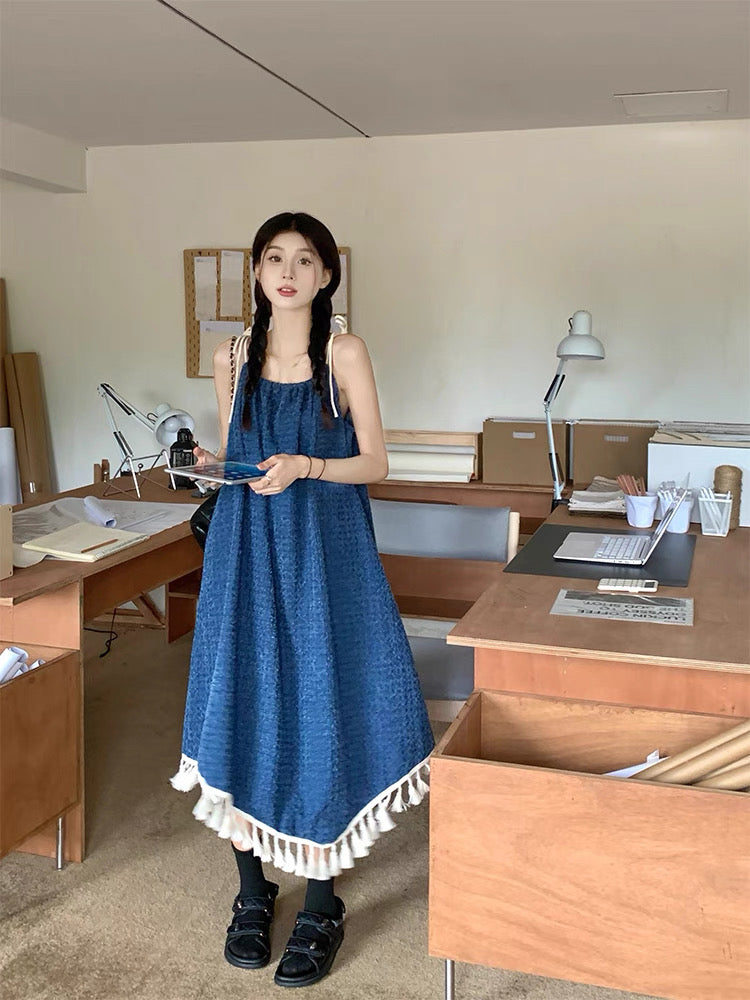 Navy Blue Long Dress