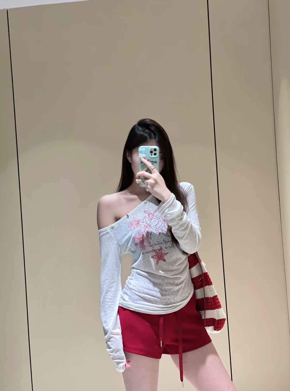 Oversized Thin Long Sleeve Top (C)