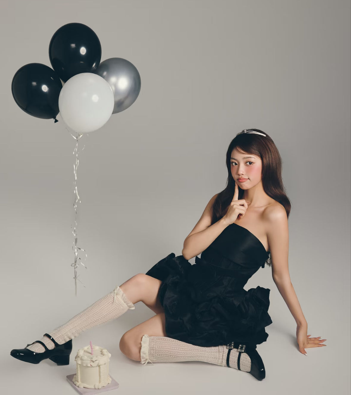 Tube Black Dress + Shorts (XS-S)