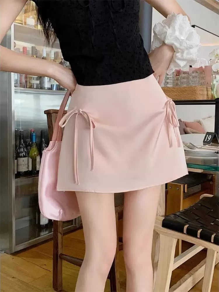 Pink High Waist Mini Skirt SK19