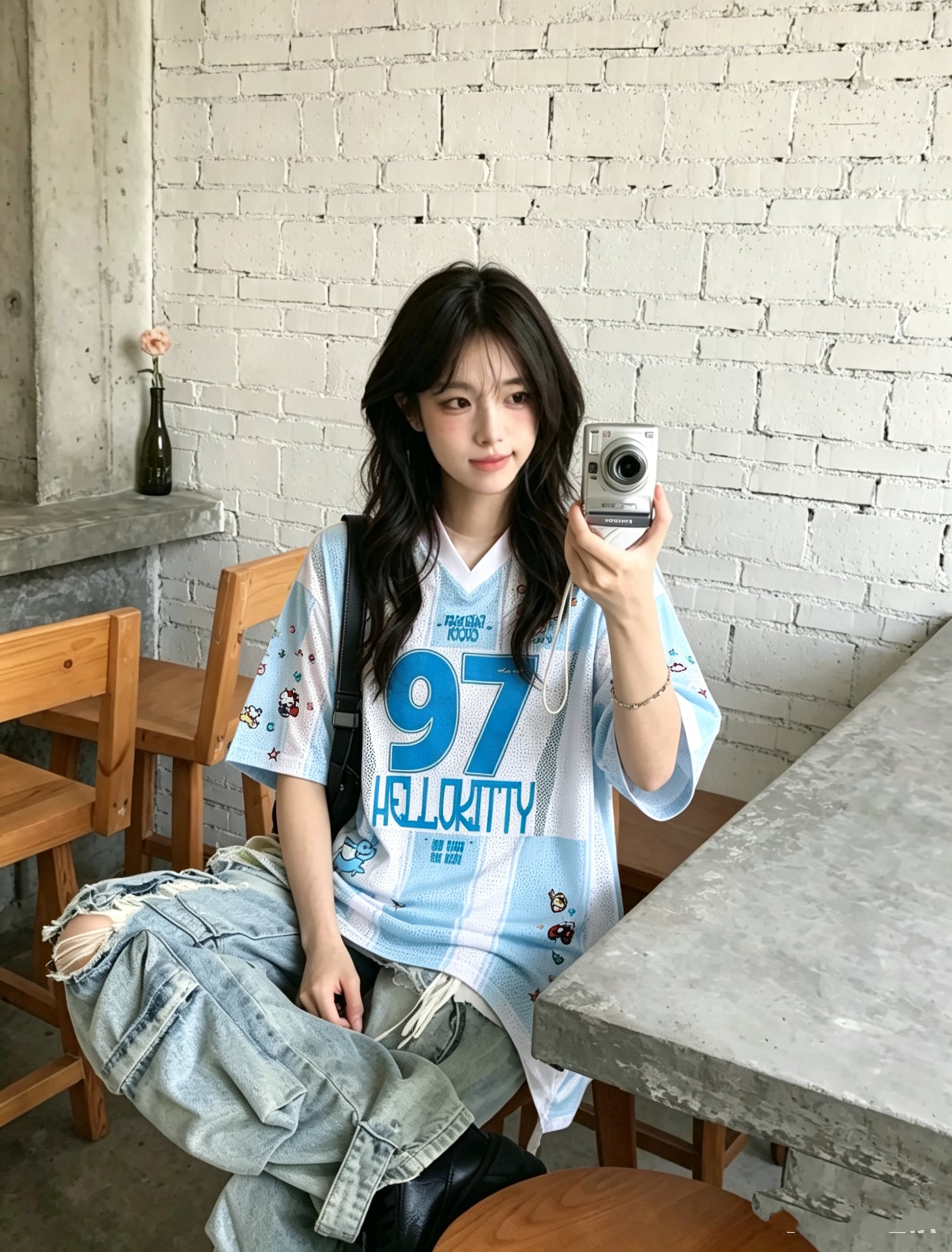 No.97 Blue Ball Tee Top