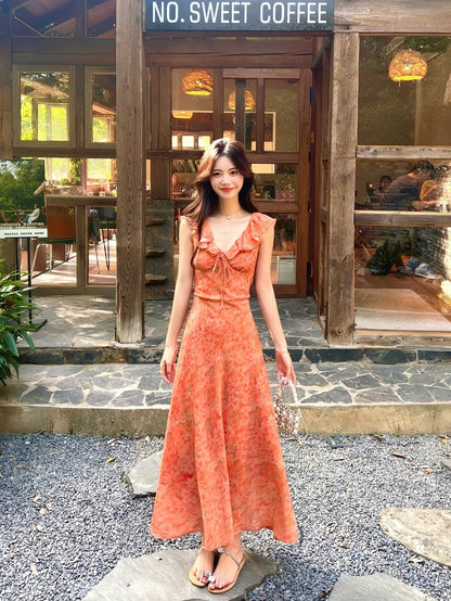 Orange Long Dress