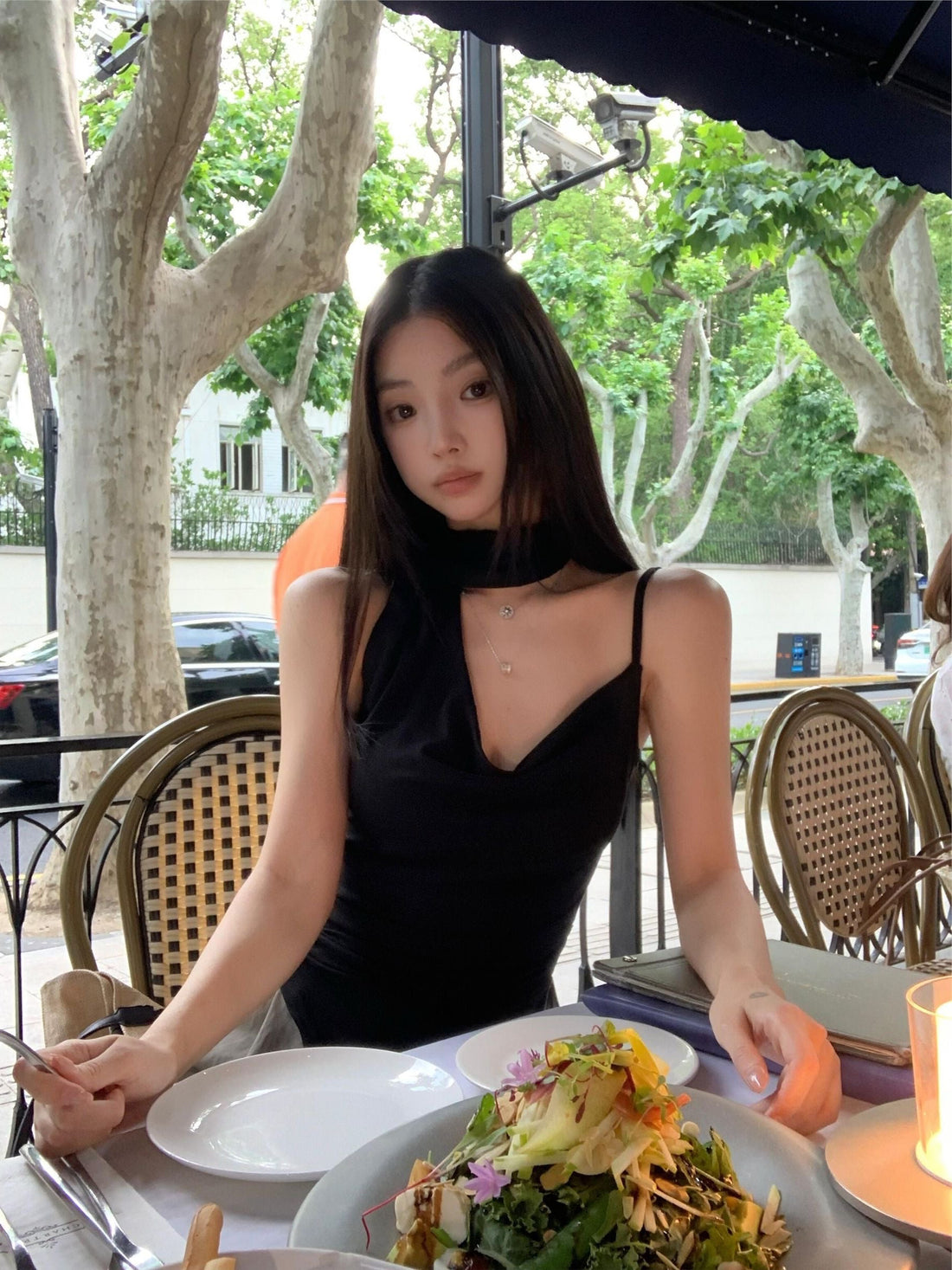 Collar Strap Black Top