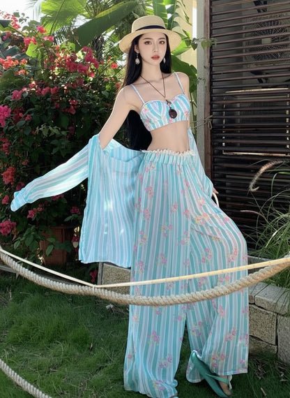 Mint Blue Bikini BK44 Four Piece Set