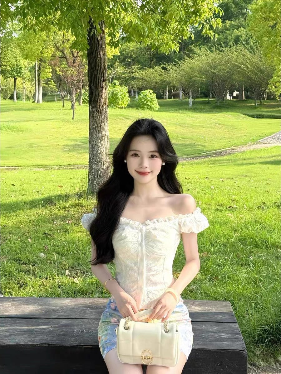 Off Shoulder White Top