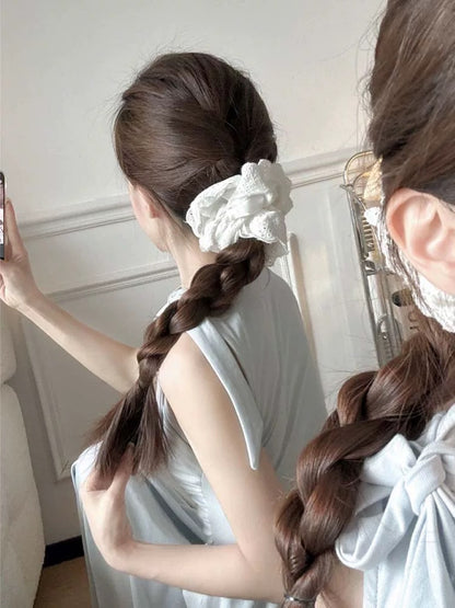 Korean White Hair Rubberband