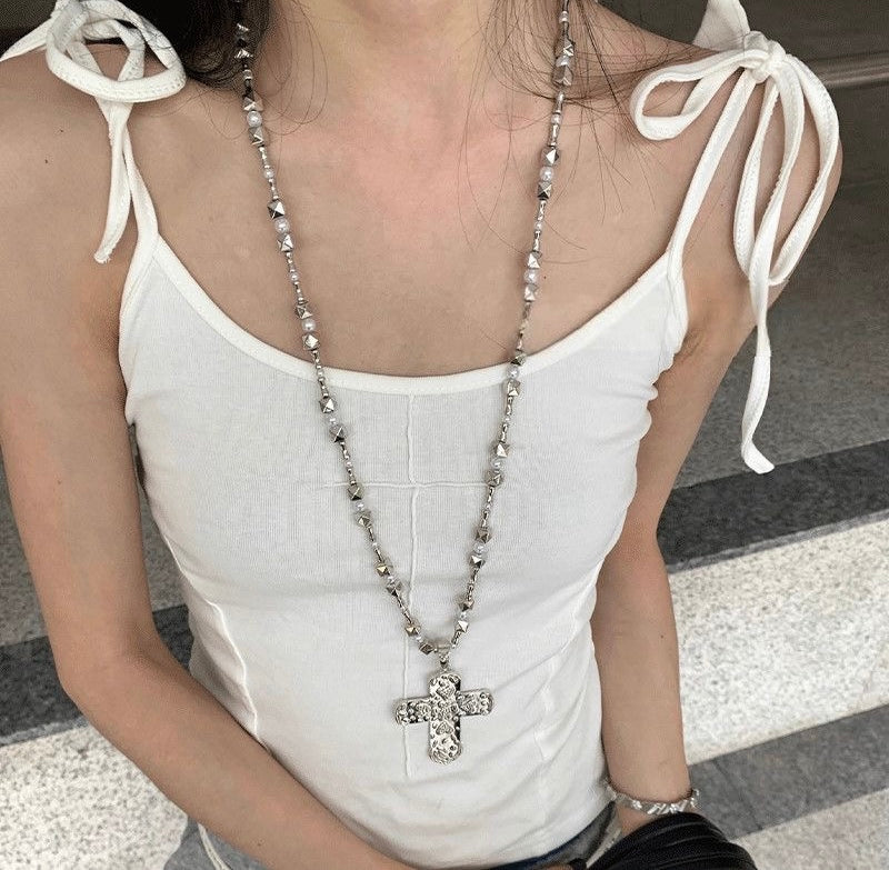 Cross Long Necklace