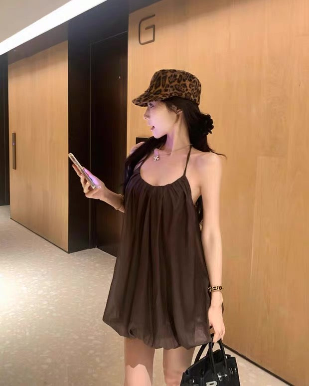 Chocolate Mesh Mini Dress/Top