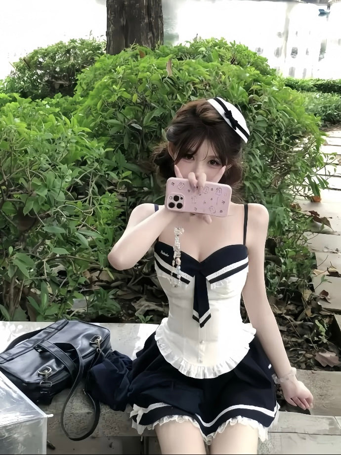 Uni Top + Skirt Two Piece Set