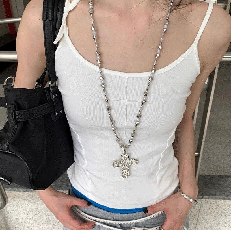 Cross Long Necklace