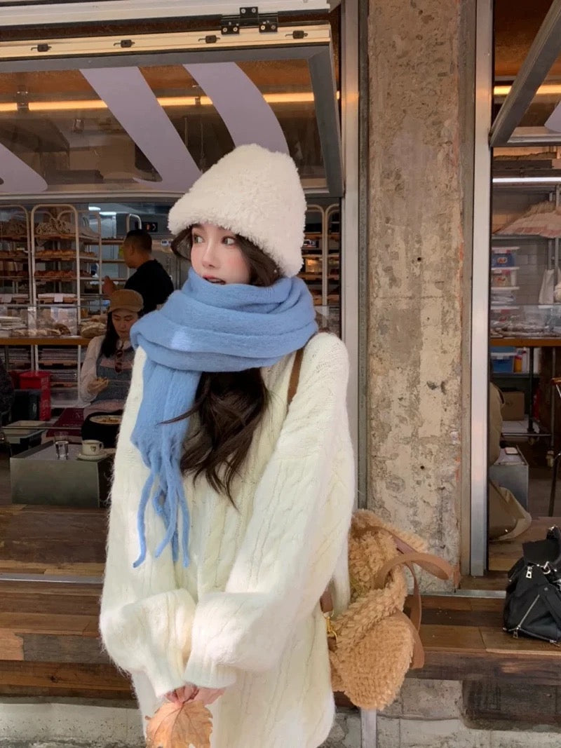 Winter Scarf (Blue, White, Grey, Pink)