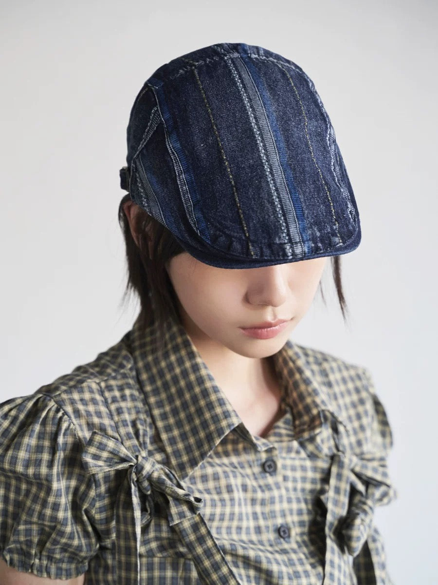 Denim Lining Drawing Hat