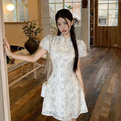 Butterflies Cheongsam Dress