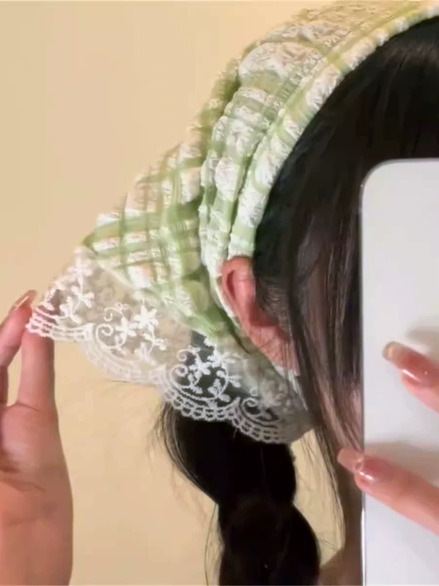 Ginham Lace Hair Headband