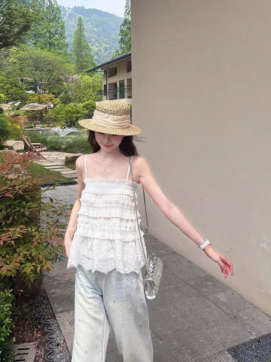 Dolly Strap White Tube Top