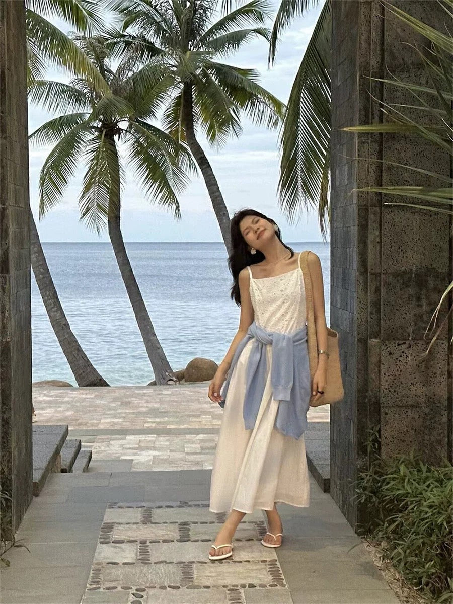 Classic White Strap Dress