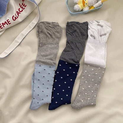 S011 Polka Dot Two Tone Socks (Set)