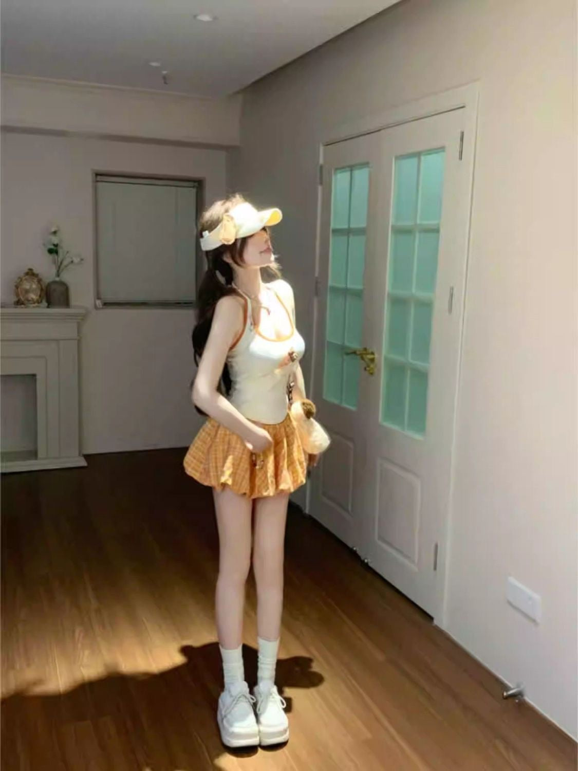 Top + Orange Lantern Skort Skirt