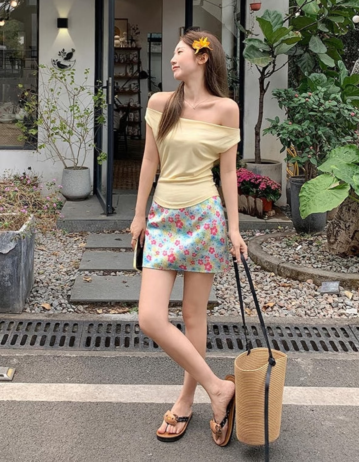 Flo Colour High Waist Skirt SK29 (S, M, L)