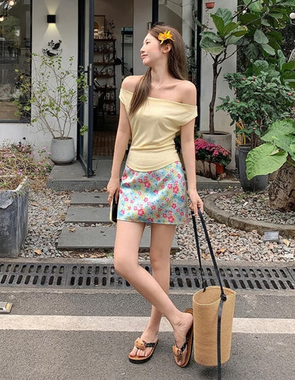 Flo Colour High Waist Skirt SK29 (S, M, L)
