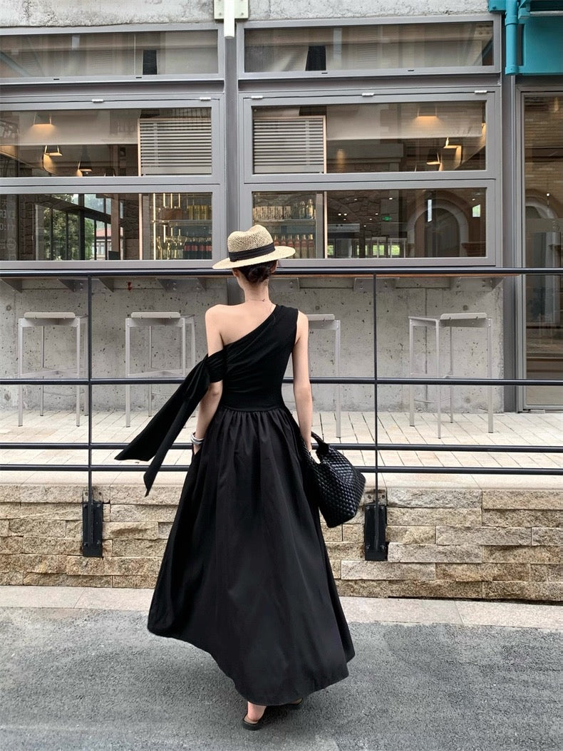 Off Side Shoulder Long Dress