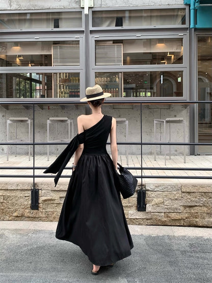 Off Side Shoulder Long Dress