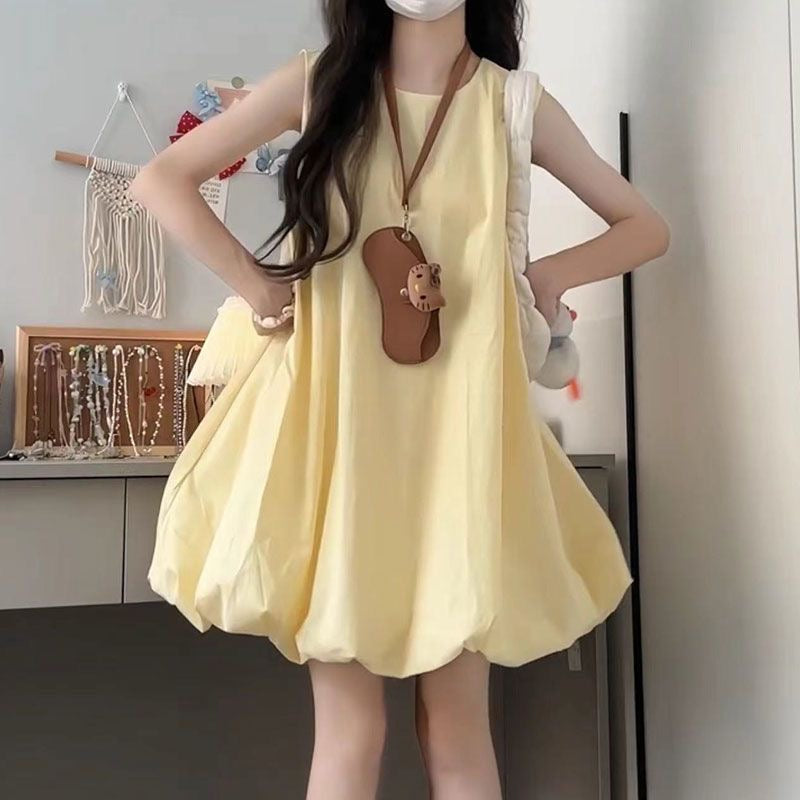 Dolly Milky Yellow Sleeveless Dress