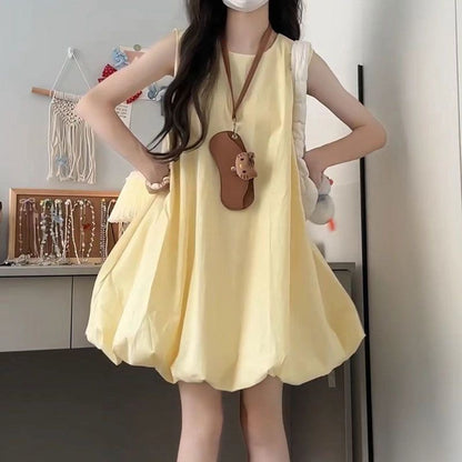 Dolly Milky Yellow Sleeveless Dress