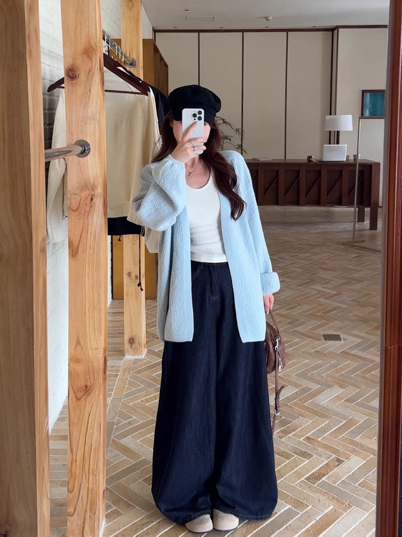Casual Knitted Long Sleeve Cardigan Top