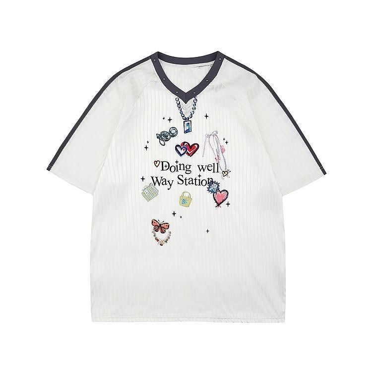Oversize Well Stripe Ball Top