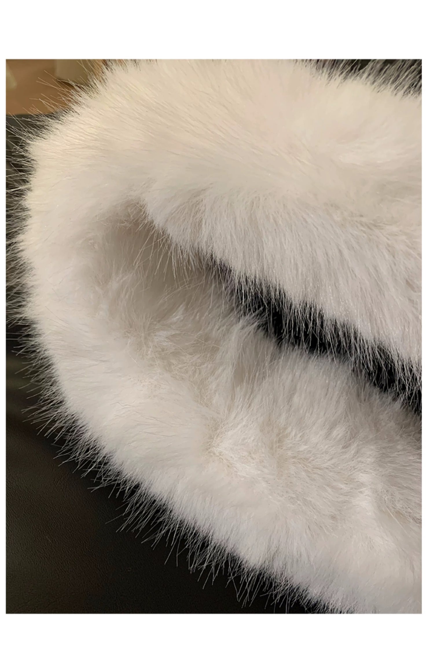 Fuzzy White Thick Hat