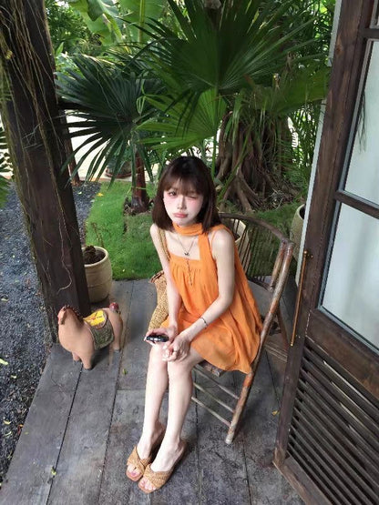 Orange Tube Long Top