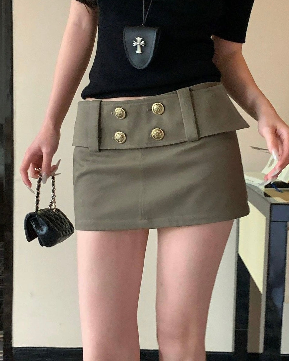 Army Green Skort Skirt SK40