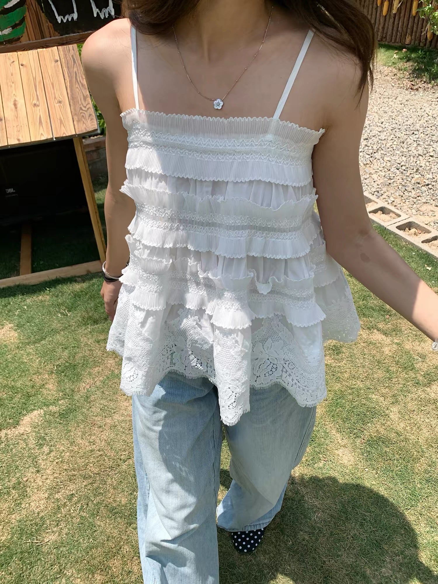 Dolly Strap White Tube Top
