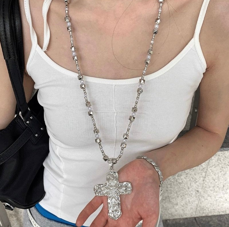 Cross Long Necklace