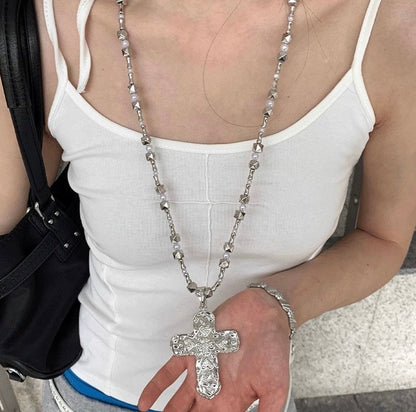 Cross Long Necklace
