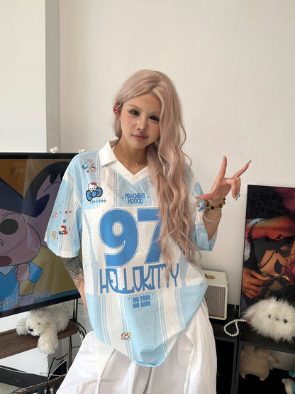 No.97 Blue Ball Tee Top