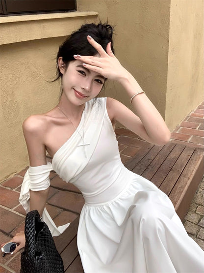 Off Side Shoulder Long Dress