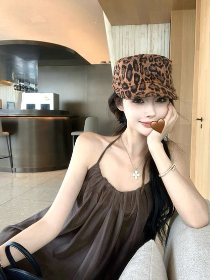 Chocolate Mesh Mini Dress
