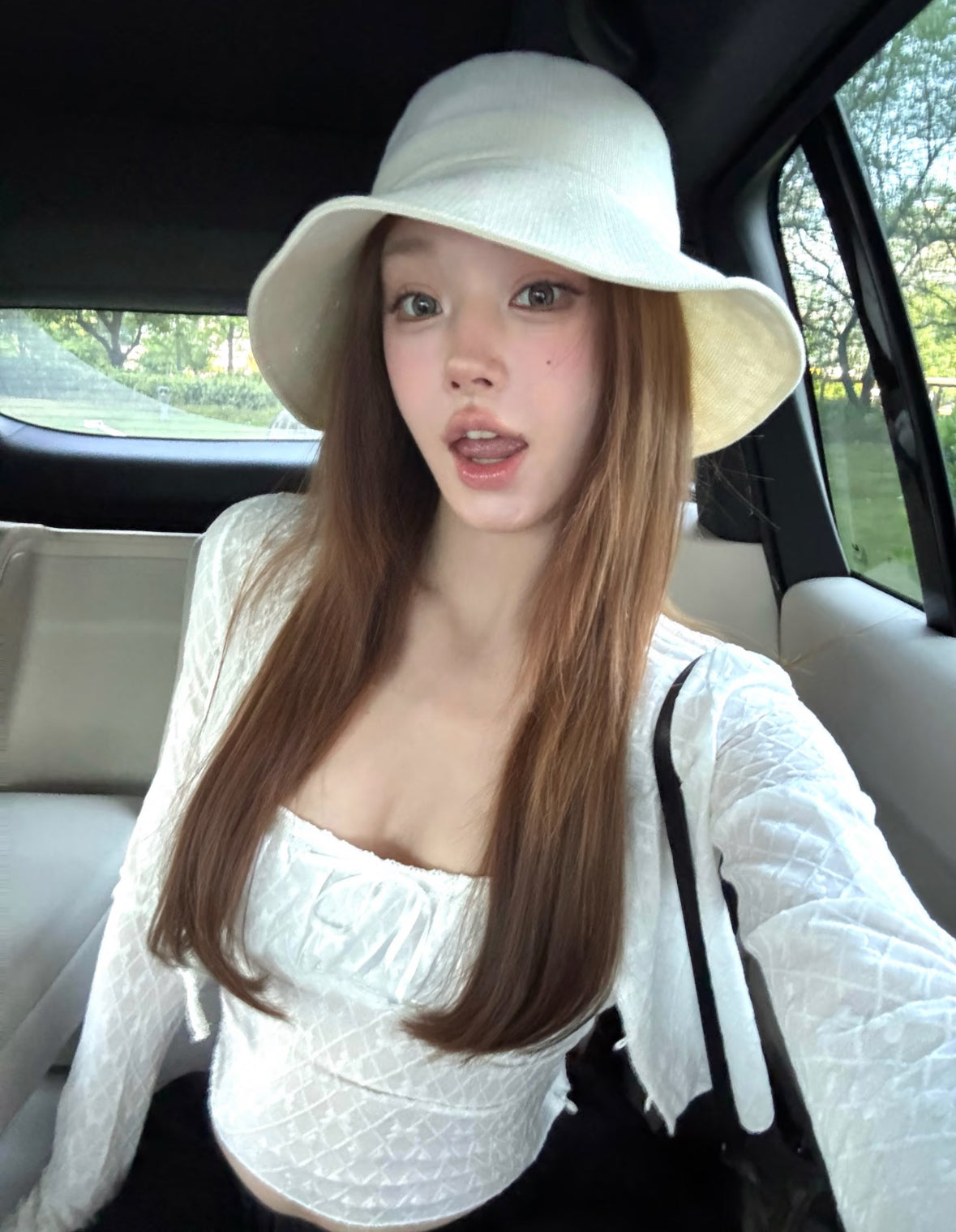 White Bows Top + Crop Cardigan Two Piece Set