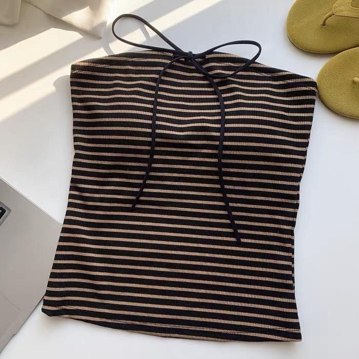 Black Stripe Tube Top