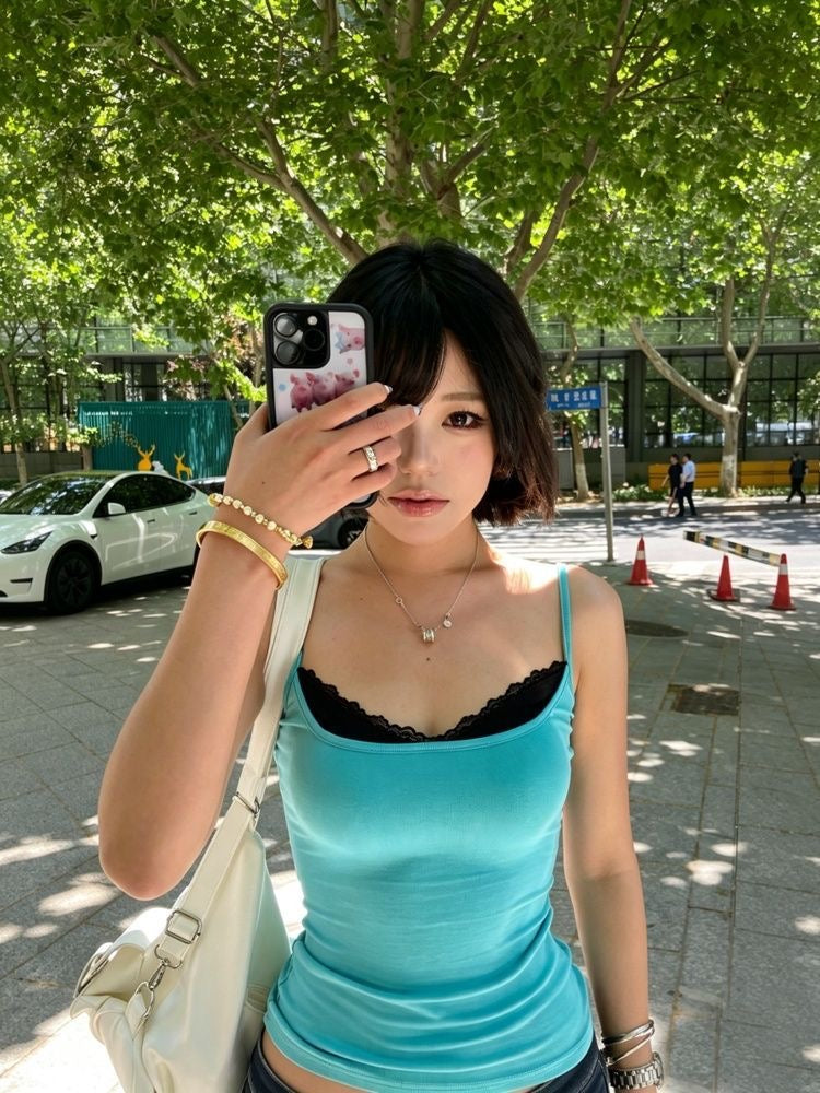Mix Laces Strap Top