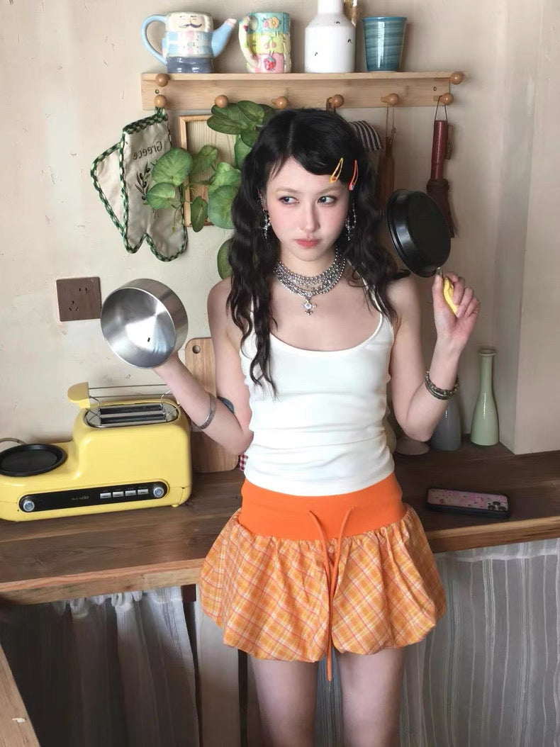 Low Waist Lantern Skort Skirt SK15